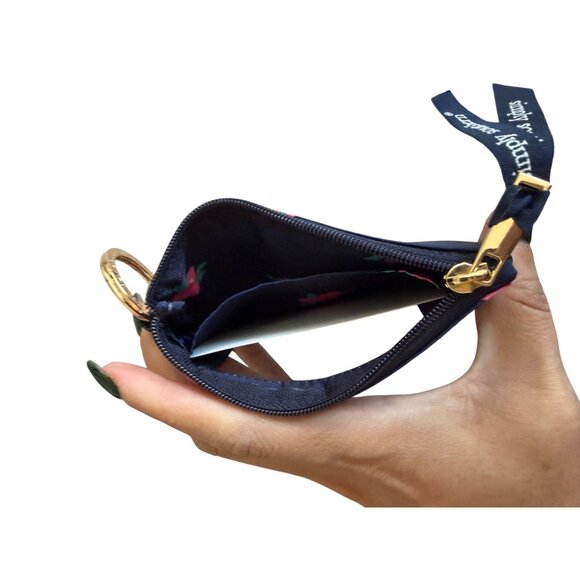 SIMPLY SOUTHERN Navy Pink Floral ID Card Keychain Wallet NEW NWT - Picture 5 of 5